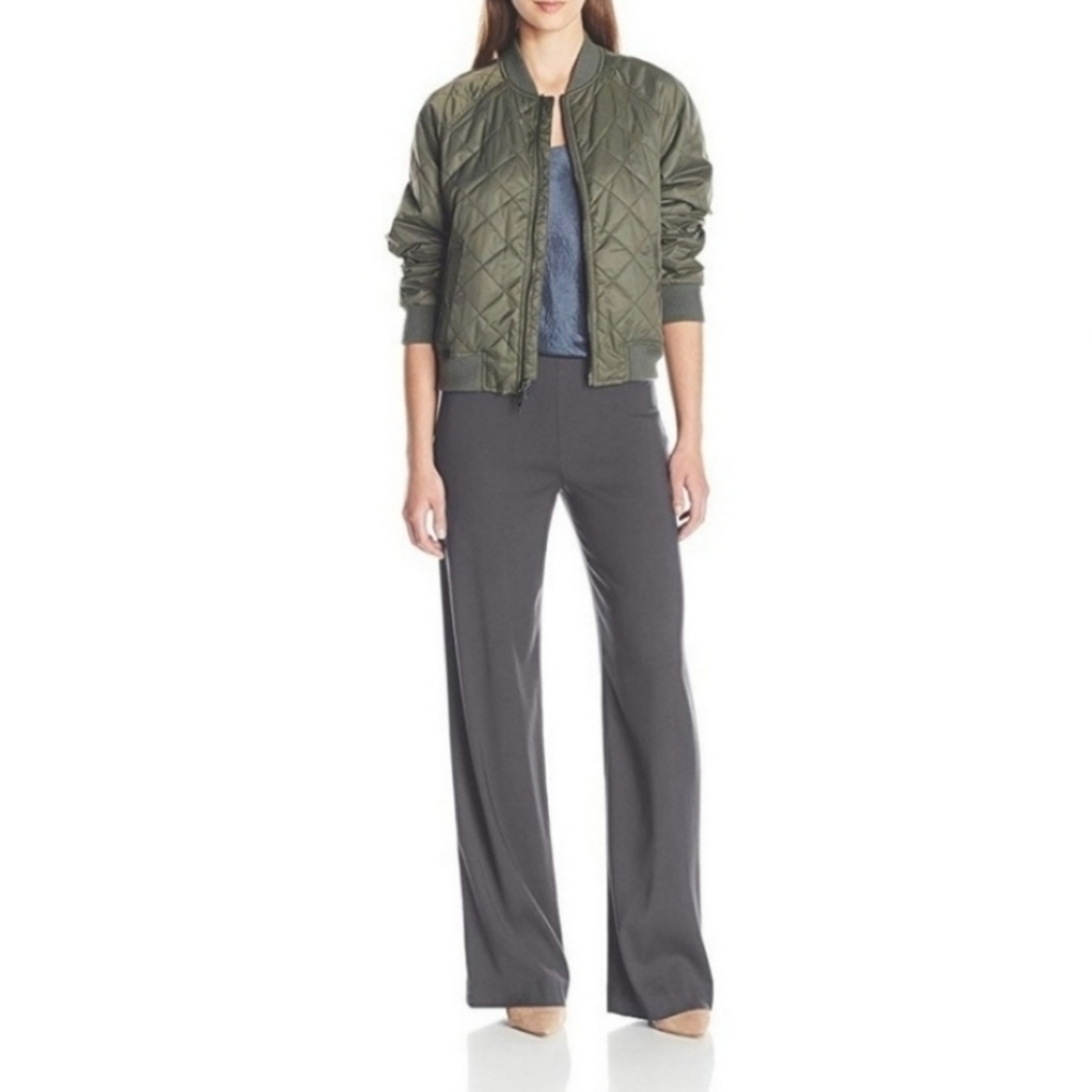 Vince Dark Gray Deconstructed Wide Leg Pant